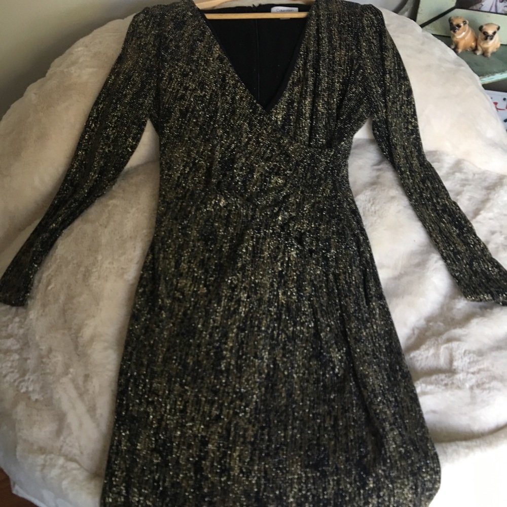 Black and gold sparkle dress